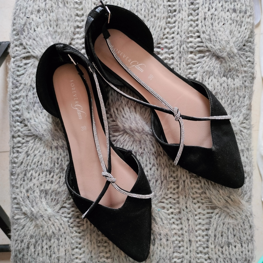Embellished Faux Suede Pumps - Picture 6 of 16